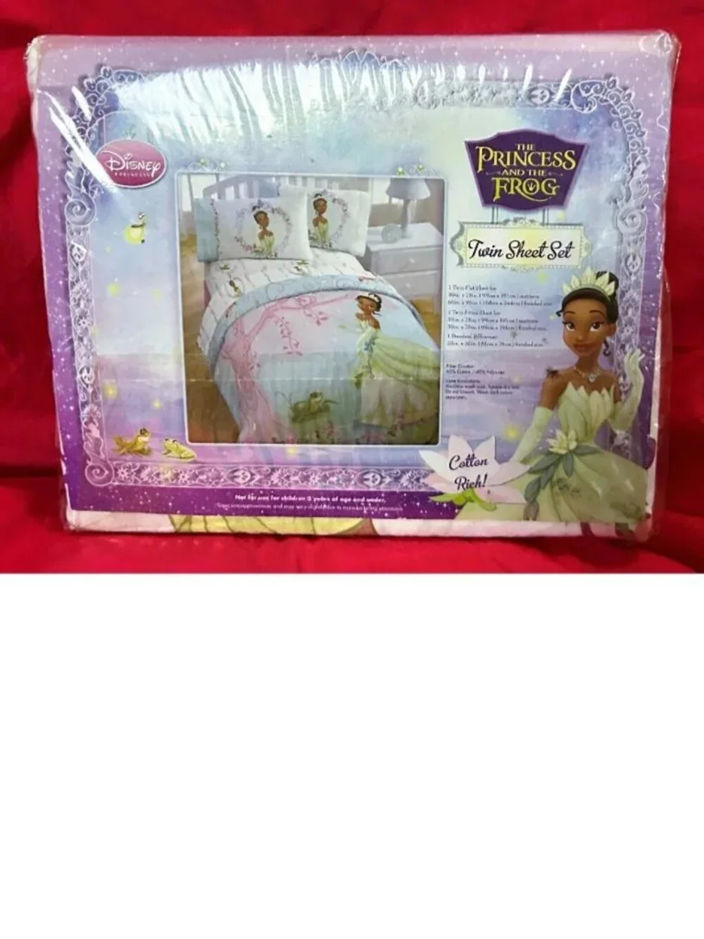 4pc~Twin sz Comforter+Sheet Set~Disney Princess Tiana&The Frog Jazz Orleans~NEW
